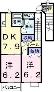 フロンティアファースト【2階】の間取り