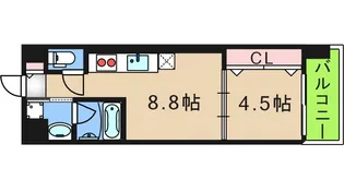 Warm天下茶屋【5階】の間取り