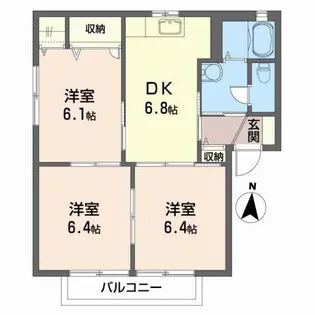 グランドゥール【1階】の間取り
