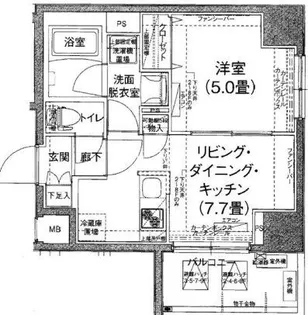アイル大手町【4階】の間取り