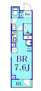 ブリティッシュコート横浜駅西口【6階】の間取り