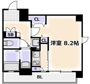 エイペックス四天王寺I【3階】の間取り