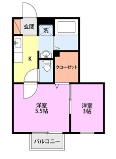 シャレー・ドゥ・コトー【1階】の間取り