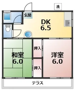 ヴィラ霞【1階】の間取り