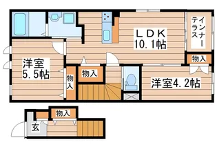 ヴァンベールの杜【2階】の間取り