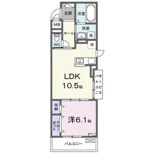 サンライズメゾン【2階】の間取り