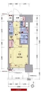 プレサンス梅田北デイズ【8階】の間取り
