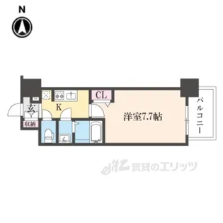 フォーリアライズ京都大将軍【4階】の間取り