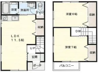 メゾンフラッグ【1階】の間取り