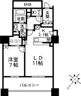 Brillia有明 Sky Tower【12階】の間取り