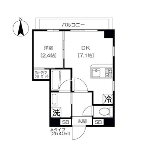 アジールコート芝公園【5階】の間取り