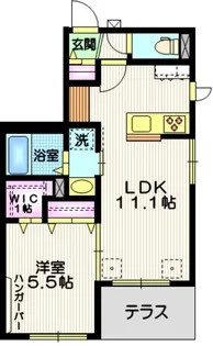 ブランシール青葉台【1階】の間取り