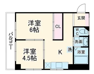 栗林マンション【4階】の間取り