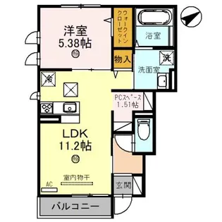 グレイスコーポV【1階】の間取り
