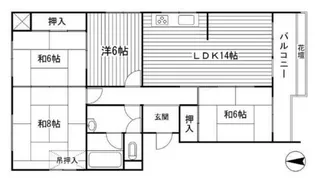 北河原マンション 1棟【4階】の間取り