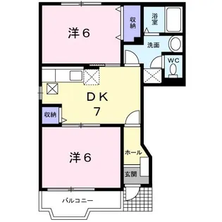 ソレイユII【1階】の間取り