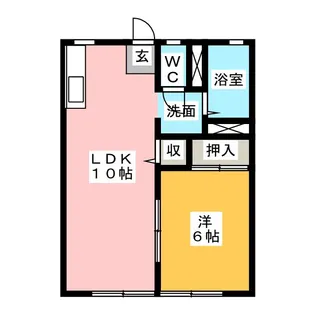 サンシティー淀平【1階】の間取り