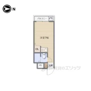 小若江スカイハイツ【1階】の間取り