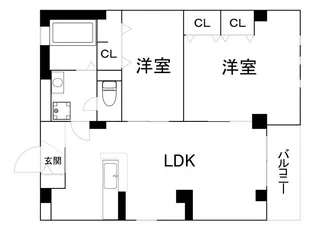 エムズ谷六【2階】の間取り