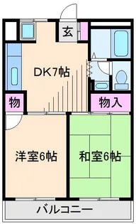 ヒサキハイツ駒岡【2階】の間取り