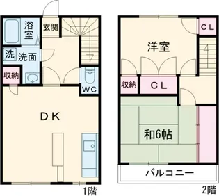 安中アパートの間取り