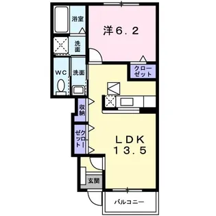 パーク・ユニゾン【1階】の間取り