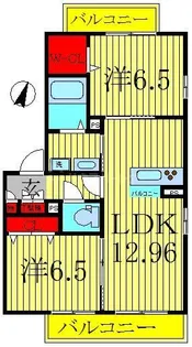 ヴェルデおおたかの森 II番館【1階】の間取り