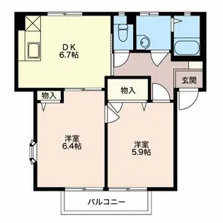 ディアスシリウス A【2階】の間取り