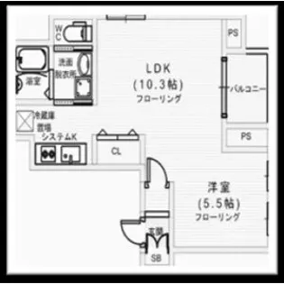 パラッツォ新町【5階】の間取り