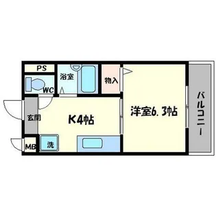 キャビン千里山【2階】の間取り