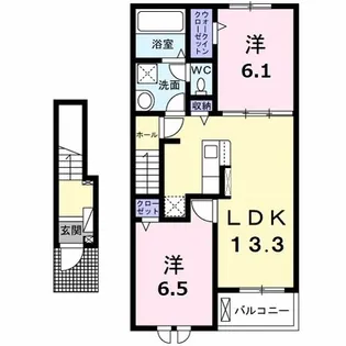 フレンズ久保 A【2階】の間取り