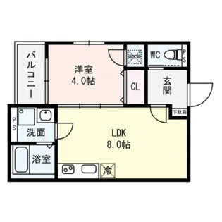 Kvell Garden 香里II【1階】の間取り