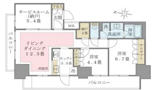 BRILLIA IST 東雲キャナルコート【11階】の間取り