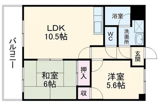スカイハイム志賀【4階】の間取り