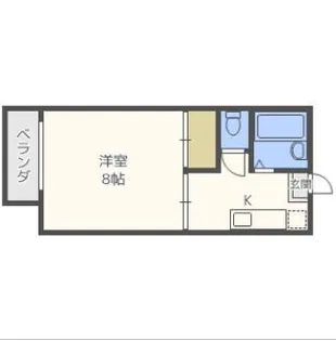アドバンス竹下C【2階】の間取り