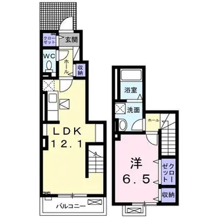 サニーフィールドI【1階】の間取り