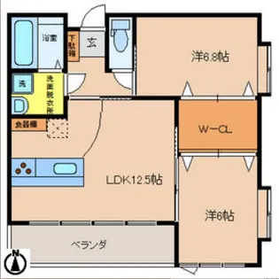 ビオス竹林【2階】の間取り