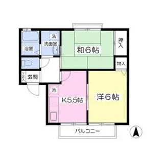 ロイヤルパークC【2階】の間取り
