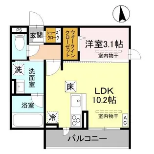 ark西城南【1階】の間取り