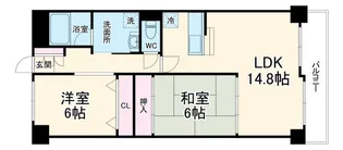 クレスト吉岡【3階】の間取り