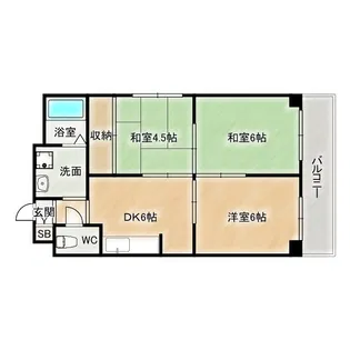 新栄プロパティー千林II【4階】の間取り