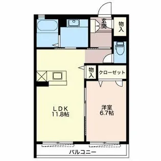 ラ・コリーヌ【1階】の間取り