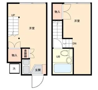 芦花フローラル【2階】の間取り