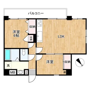 サンライズ根津【2階】の間取り