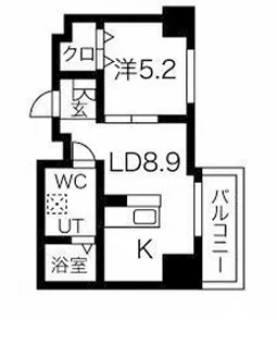 ヴァローレ布施【5階】の間取り