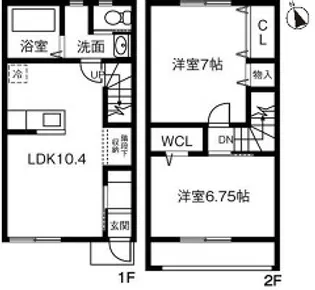 グラシア阿見Aの間取り