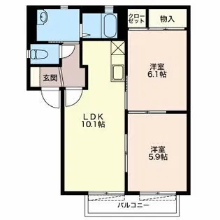 サントピアB【2階】の間取り