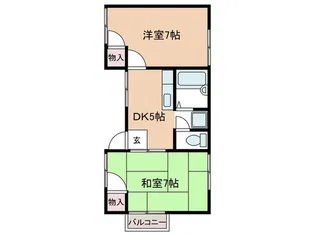 松本ハイツの間取り