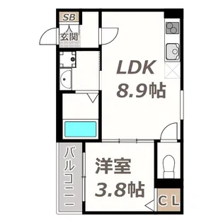 マイティーダ矢田【2階】の間取り