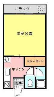 熊本県熊本市中央区新大江2【アパート】の間取り